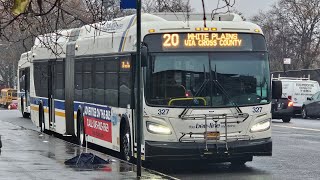 Westchester County BeeLine Onboard 2018 New Flyer XDE60 327 on the 20 to Cross County Center [upl. by Derfiniw]