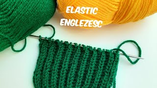 2 Tutorial de tricotat  Elastic englezesc [upl. by Dorfman]