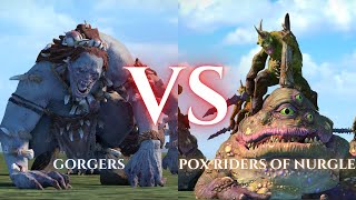 WARHAMMER III Total War  Gorgers VS Pox Riders of Nurgle [upl. by Chrisman]