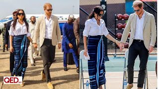 Meghan Markle’s aso oke skirt on visit to Nigeria starts fashion trend [upl. by Arrak]