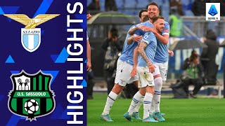 Lazio 21 Sassuolo  Lazio bounce back from derby defeat  Serie A 202122 [upl. by Esorbma]