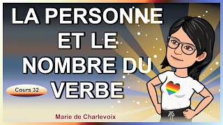 La personne et le nombre du verbe Cours 32 EXERCICES sur mariedecharlevoixcom 😀 [upl. by Ulrikaumeko]