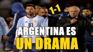 ARGENTINA EMPATA CONTRA VENEZUELA 11 ¡PELIGRA EL MUNDIAL PARA MESSI [upl. by Fruin]