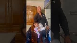 Dwayne Johnson Playing with his Daughter [upl. by Drarehs31]