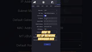 Hikvision DVR Network Setup cctv hikvision cctvcamera [upl. by Erised]