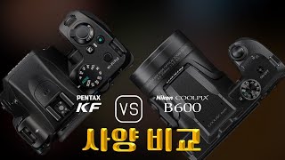 Pentax KF 와 Nikon COOLPIX B600 의 사양 비교 [upl. by Nivag]