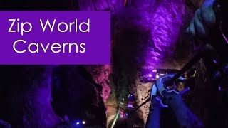 Zip World Caverns Underground Zipline Adventure Llechwedd Slate Mine Blaenau Festiniog Wales [upl. by Maxy]