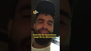 Reacción de venezolanos después de escuchar los resultados de las elecciones presidenciales [upl. by Salocin]