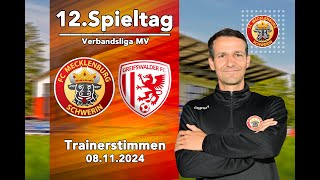 Trainerstimmen zum Spiel FCM Schwerin vs Greifswalder FC II [upl. by Girhiny]