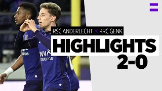 HIGHLIGHTS RSC Anderlecht  KRC Genk  20212022  Perfect night in the Lotto Park [upl. by Nitz281]