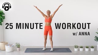 25 MINUTE  TABATA WORKOUT  Full Body no equipment w Anna growingannanas [upl. by Eileek]