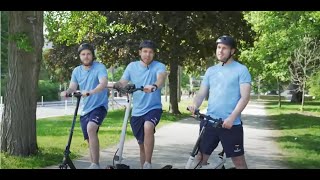 manchurektriplets EScooter Prank with Gyrocopters Plaid Frost ebike and Flash Pro Escooter [upl. by Kingdon331]