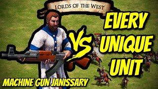 50x FASTER FIRING JANISSARY vs EVERY UNIQUE UNIT  AoE II Definitive Edition [upl. by Marras]