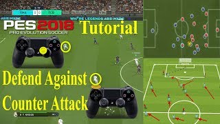 PES 2018 Tutorial  Defend Against Counter Attack [upl. by Refinej]