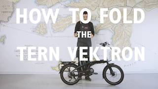 How To Fold the Tern Vektron Electric Bicycle [upl. by Ainessey]