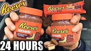 I ONLY ATE REESES FOR 24 HOURS  Epic Candy Cheat Day Challenge [upl. by Stefano624]