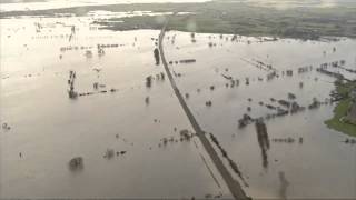 UK floods Somerset flood zone  video [upl. by Gwynne]