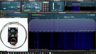 Прием в диапазоне 40 м на SDR RSP1A с антеннами QFH и AMLA150 с RTLSDR Blog Wideband LNA BIAST [upl. by Borgeson]