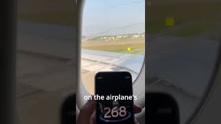 Plane speed display compared with the iphone speed app  Swiss flight Zürich to Madrid [upl. by Naahs621]