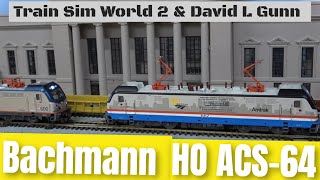 Bachmann ACS64 in Train Sim World 2 amp David L Gunn Paint Schemes  Updated Model Look [upl. by Bird]