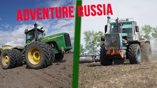 Farming in Russia Kirovets Rostselmash amp Siberia  Farmworldtv on the road [upl. by Nakashima]