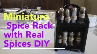 Miniature Spice Rack with Real Spices DIY [upl. by Yelsnik]