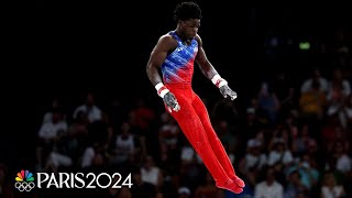 Frederick Richard GOES BIG on high bar during allaround final  Paris Olympics  NBC Sports [upl. by Elsie588]