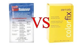 Loreal Effasol Color Remover VS One  n Only Color Fix COLOR REMOVER REVIEW  DEMO [upl. by Mik]