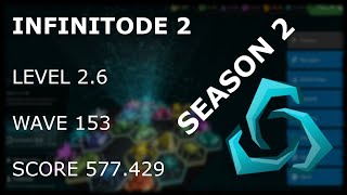 Infinitode 2  Season 2  Level 26 Wave 153 577429 Score [upl. by Ariamoy]