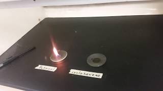 Butanol and cyclohexene combustion reaction [upl. by Ordnazil]