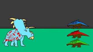 Dinosaurs battle season 1  medusaceratops vs polacanthus GC5 s1 [upl. by Isiad]