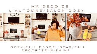 Ma Déco de lAutomne salon cozycozy Fall decor ideasFall decorate with meliving room updates [upl. by Aisanahta]