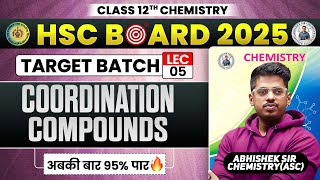 9 Coordination Compounds L 5 Class12th  Target Batch 2024  By  Abhishek Sir Chemistry ASC [upl. by Ynafit]