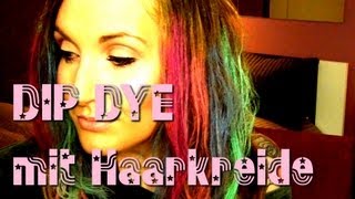 DIP DYE  OMBRÉ HAIR mit HAARKREIDEHAIR CHALK [upl. by Cardew]