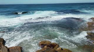 Drone 4K Royal National Park beautiful coastal scenery  Little Marley Beach by air [upl. by Ayihsa618]