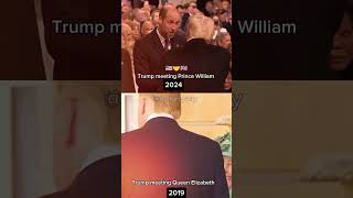 Trump meeting Prince William amp Queen Elizabeth II trump royalfamily queenelizabeth princewilliam [upl. by Ansel760]