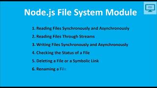 Nodejs File System Module Part1 [upl. by Yenoh]