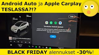 Android Auto ja Apple Carplay Teslaan  Pienellä lisäpurkilla suuri lisäarvo [upl. by Boyer]