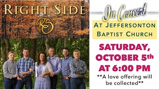 Jeffersonton Baptist Church Special Music Concert  Right Side Bluegrass Group on October 5 2024 [upl. by Zoller397]