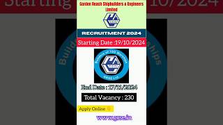 Apprentice Vacancy in GRSE  Grade Reach Shipbuilders amp Engineers Limited  ITI Apprentice Vacancy [upl. by Mighell]