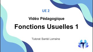 Fonctions usuelles  UE 2 20242025 [upl. by Veator562]