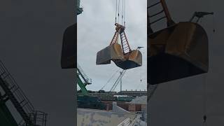 Heavylift Crane Discharging Cargo Stone shorts [upl. by Drofyar]