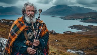 Bagpipe Uilleann Pipes l Celtic Music with Beautiful Scenery of Scottish Highlands  Music Therapy [upl. by Nollek]