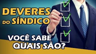 QUAIS SÃO OS DEVERES DE UM BOM SÍNDICO DESCUBRA NESSE VÍDEO [upl. by Leveroni]