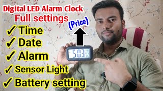 Smart LED Digital Clock  how to setup digital smart LED alarm clock  Dynamic Mart Digital Clock [upl. by Elatan]