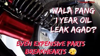 Oil seal leak rear suspension issue  tagas na langis sa shock [upl. by Iy]