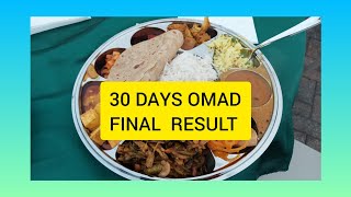 DAY30 OMAD diet planindian meals  one meal a day final resultsintermittent fasting telugu👍 [upl. by Rhianon500]