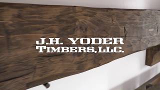 J H Yoder Timbers  Hand Hewn Fireplace Mantles  Amish Made [upl. by Onileba]