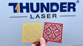 Laser Cutting Felt Nova 35100w [upl. by Hadihsar]