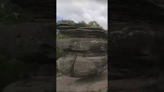 Druids Idol Balancing Rock Harrogate Nidderdale National Landscape England UK Europe google tour [upl. by Renado]